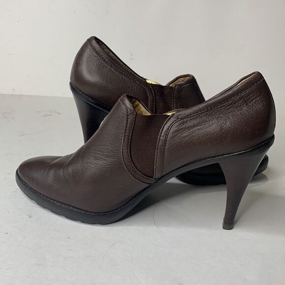 Michael Kors Penelope dark brown leather buckled ankle booties - Picture 5 of 10
